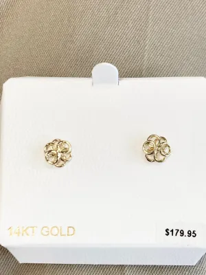 Gold Knot Small Stud Earrings